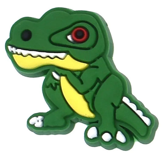 Dinosaur Green frown shoe charm BC