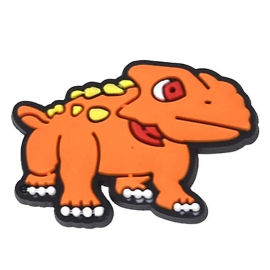 Dinosaur orange looker shoe charm BC