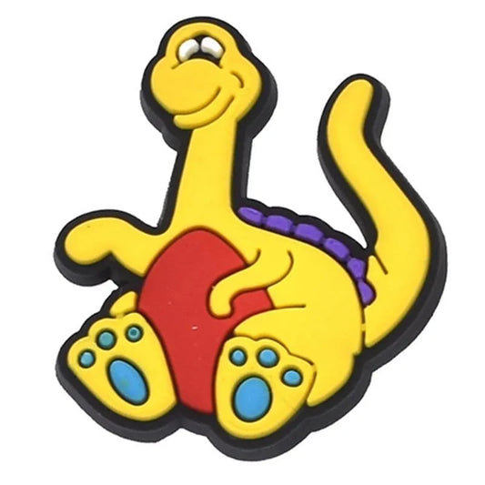 Dinosaur Yellow sitting pretty shoe charm BC