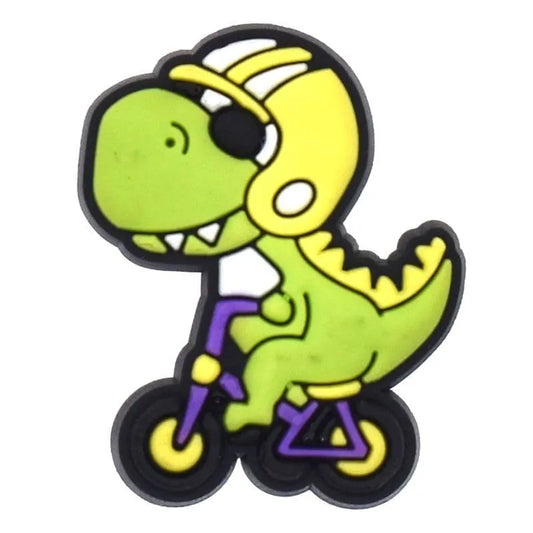 Dinosaur motorbike rider shoe charm BC