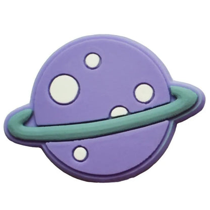 Purple Saturn craters shoe charm BC