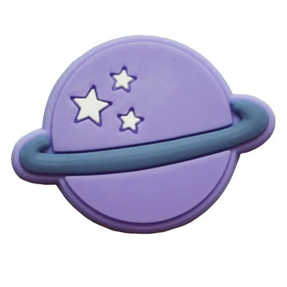 Purple Saturn stars shoe charm BC
