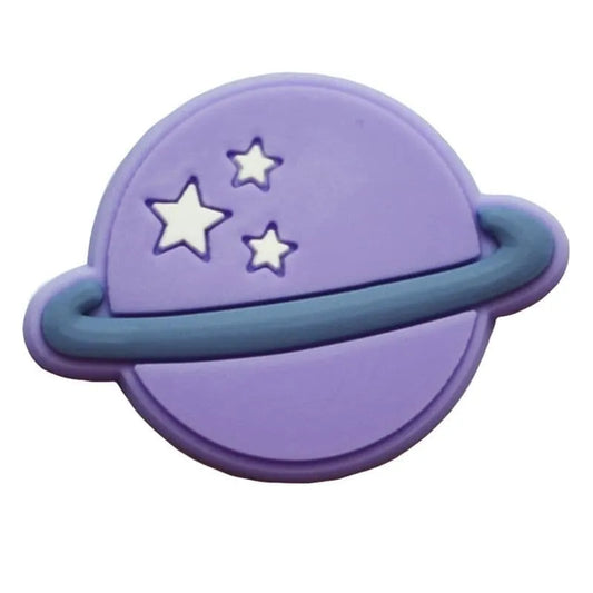 Purple Saturn stars shoe charm BC