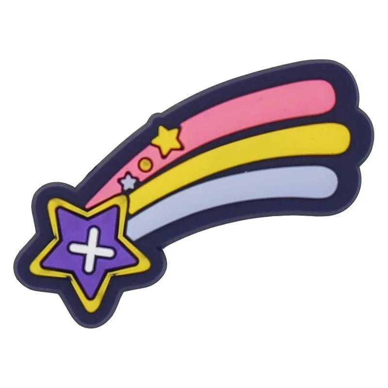 shoe charm - Rainbow shooting star shoe charm BC