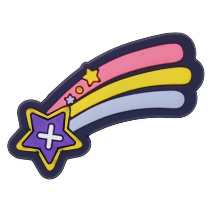 shoe charm - Rainbow shooting star shoe charm BC