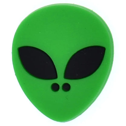 Green alien face shoe charm BC