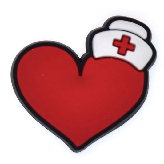 Red heart care Medical Care shoe charm BC