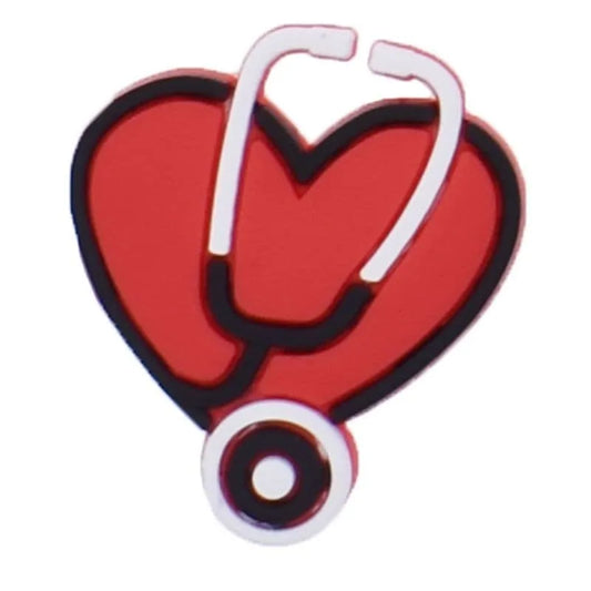 Shoe charm - Heart stethoscope BC