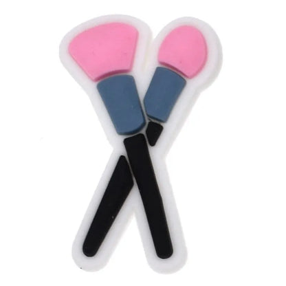 Crossed brushes Cosmetics shoe charm BC