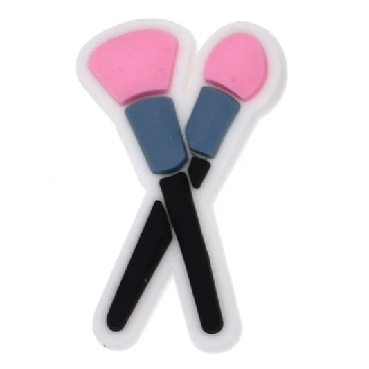 Crossed brushes Cosmetics shoe charm BC