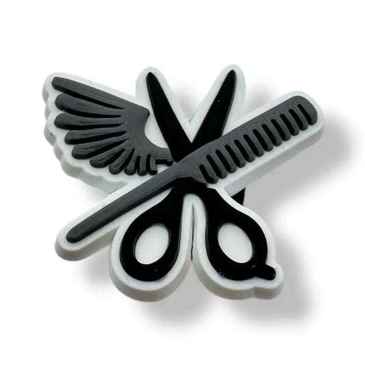Scissors and Comb with wings shoe charm BC