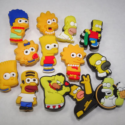 Set of 13 Simpson's assorted character Simpsons shoe charm BC
