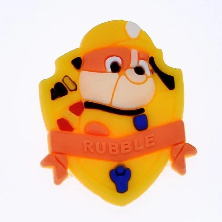 Rubble portrait shield badge Paw Patrol shoe charm BC