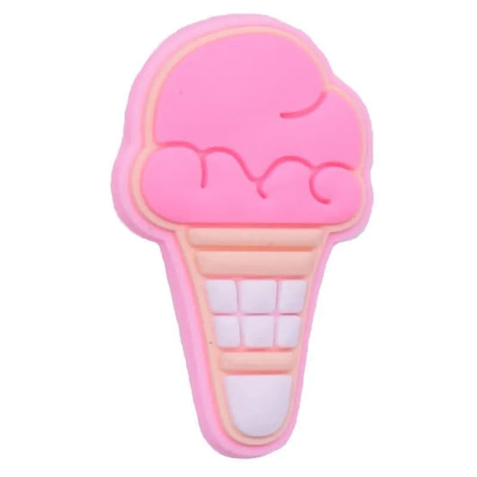 Strawberry cornet ice cream shoe charm BC