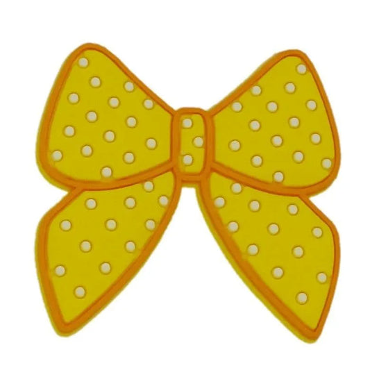 Ribbon bow Yellow shoe charm BC