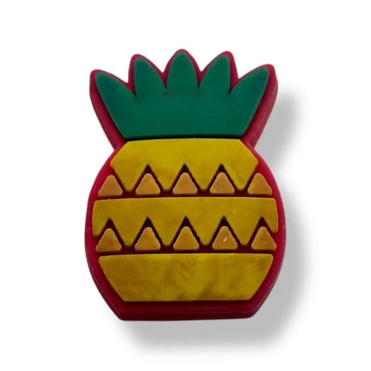 Pineapple with Pink border shoe charm BC