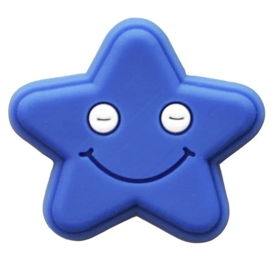 Blue Star Smiley shoe charm BC