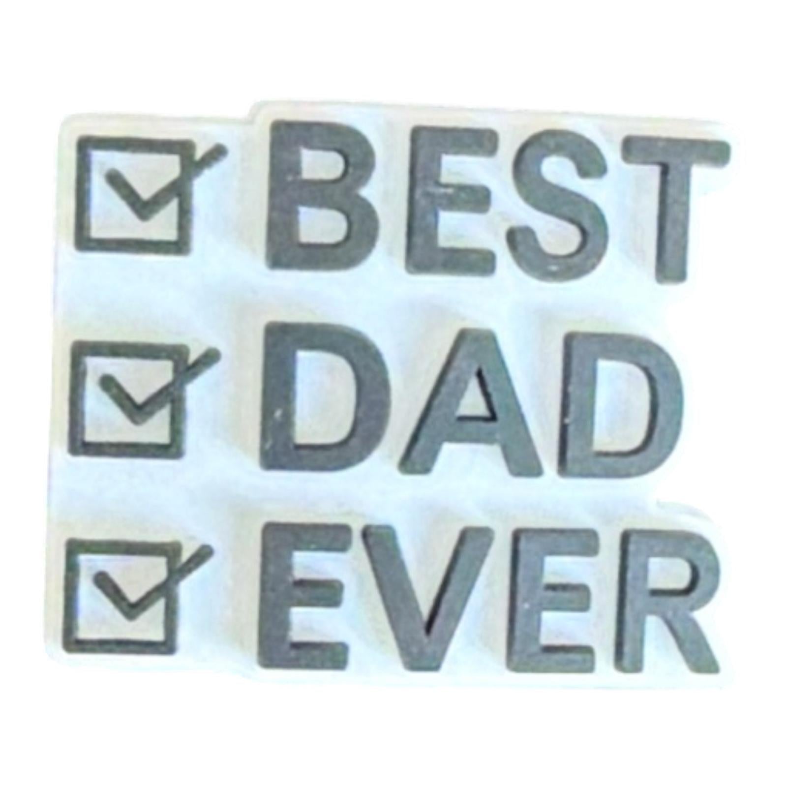 best dad ever checklist shoe charm funny fathers 
day novelty clog charm gift uk