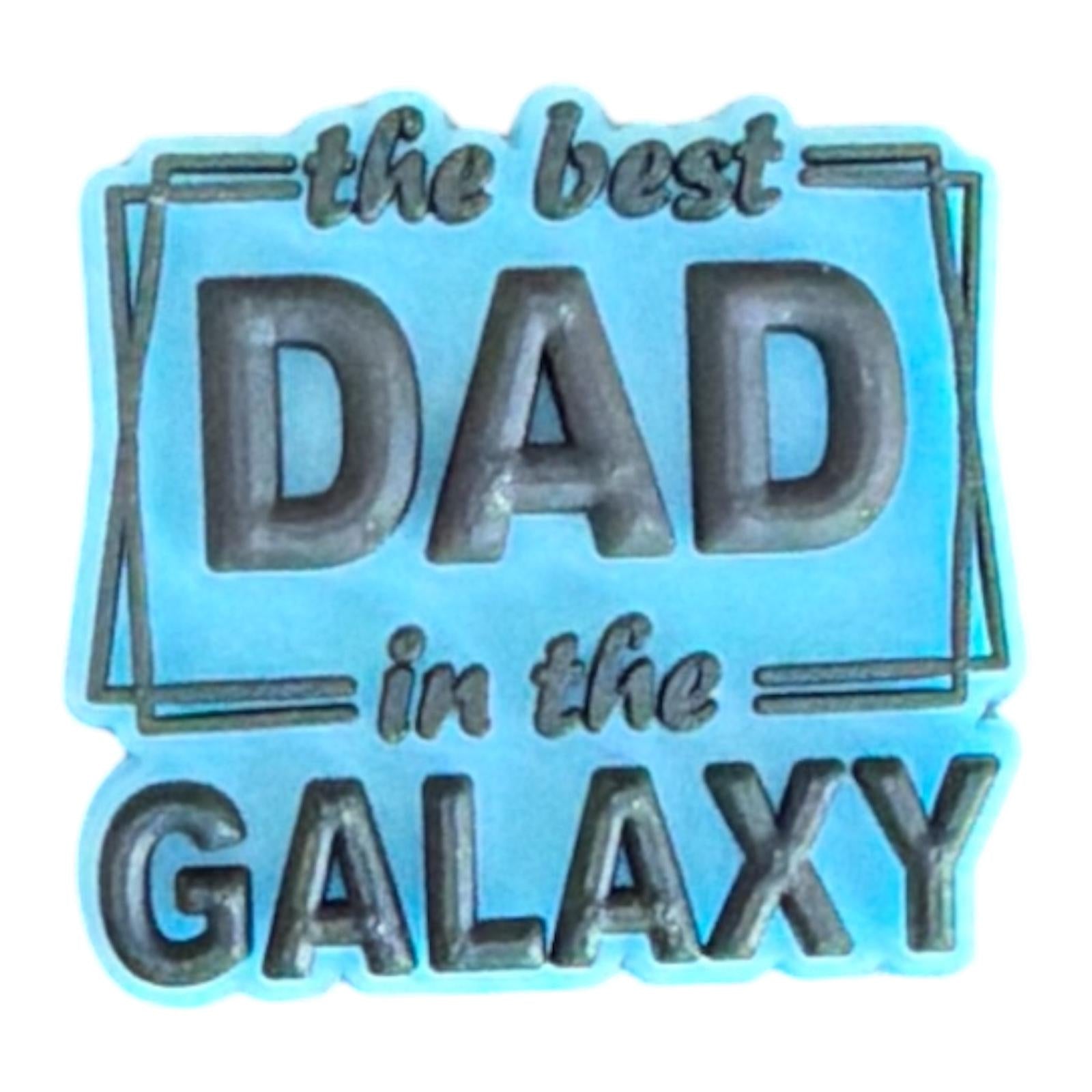 best dad in the galaxy shoe charm funny fathers 
day novelty clog charm gift uk