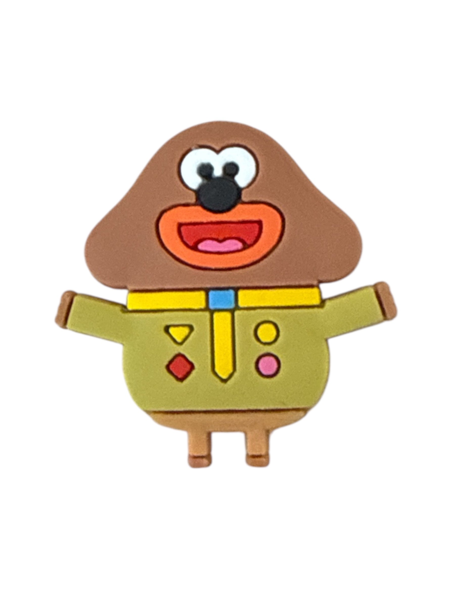 Cute cartoon big brown dog shoe charm for Crocs — kids TV cartoon character clog charm compatible with all clog-style footwear UK