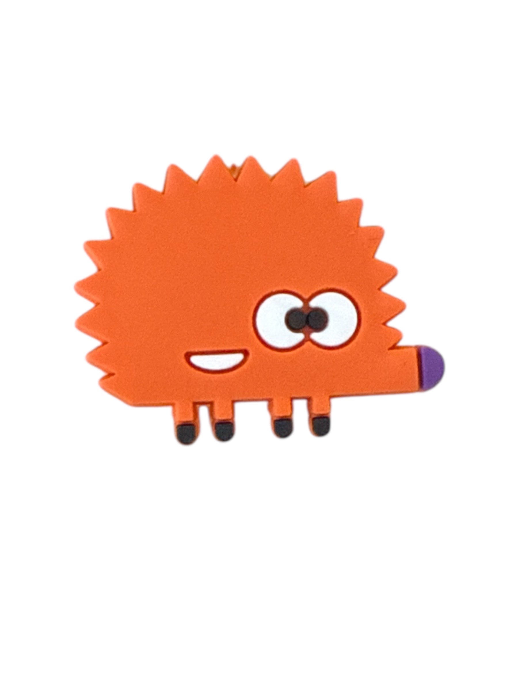 Cute cartoon orange hedgehog shoe charm for Crocs — Duggee kids TV cartoon animal clog charm compatible with all clog-style footwear UK