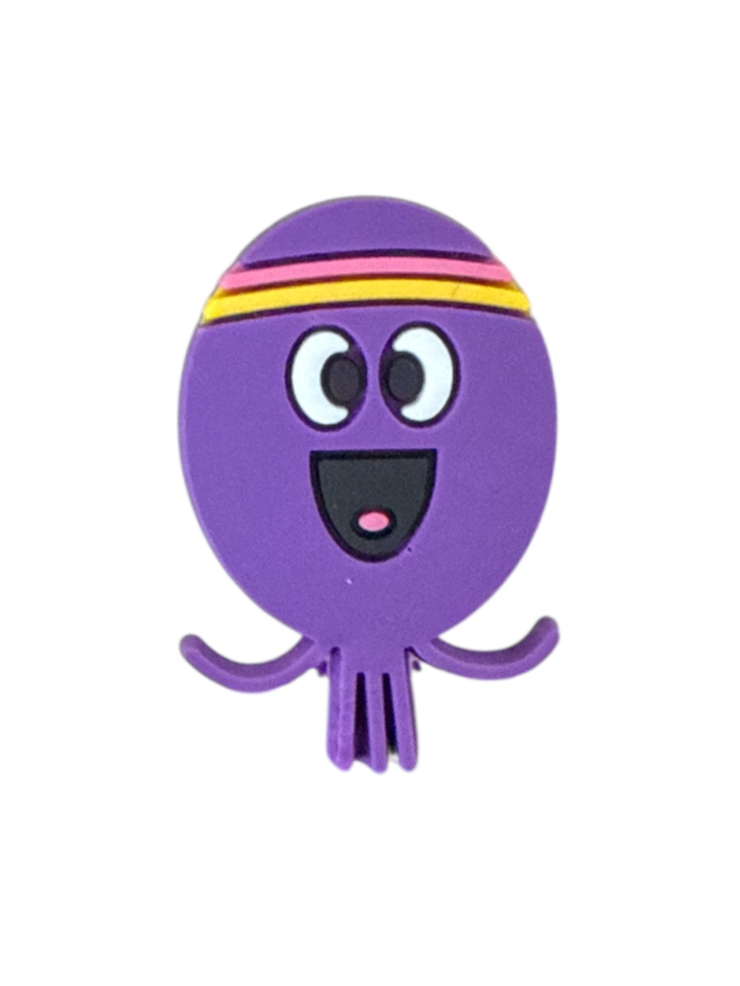 Cute cartoon purple octopus shoe charm for Crocs — Duggee kids TV cartoon animal clog charm compatible with all clog-style footwear UK
