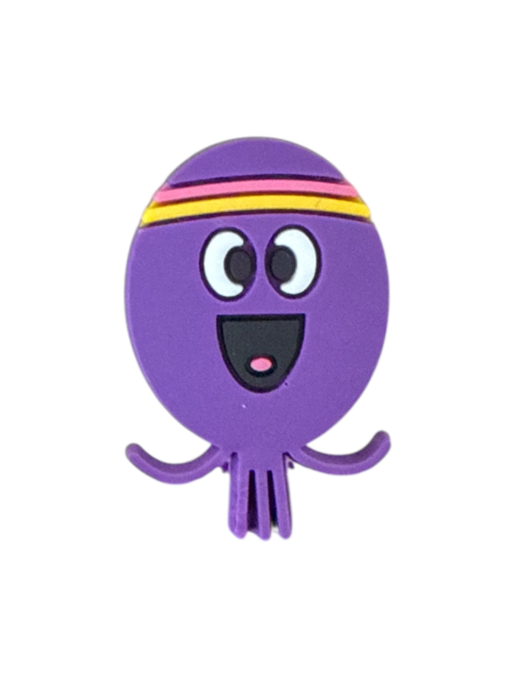 Cute cartoon purple octopus shoe charm for Crocs — Duggee kids TV cartoon animal clog charm compatible with all clog-style footwear UK