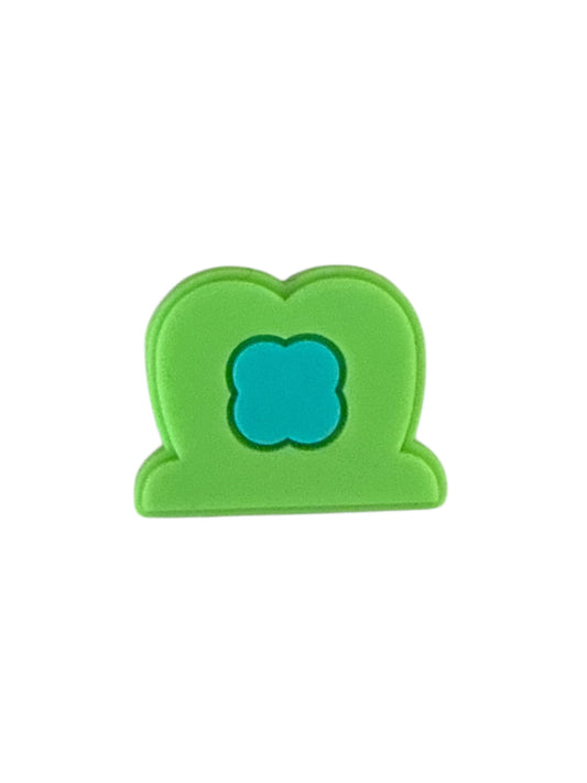 Green four-leaf clover top hat shoe charm for Crocs cereal lucky retro clog charm compatible with all clog-style footwear UK