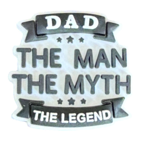 dad the man the myth the legend shoe charm funny 
fathers day novelty clog charm gift uk