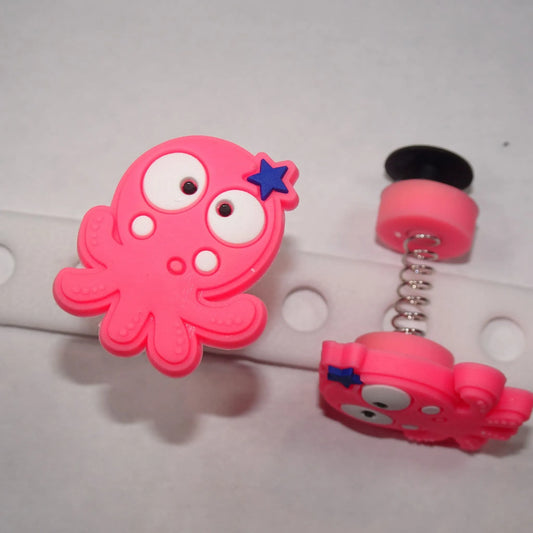 Spring shoe charm -  Pink octopus SP01