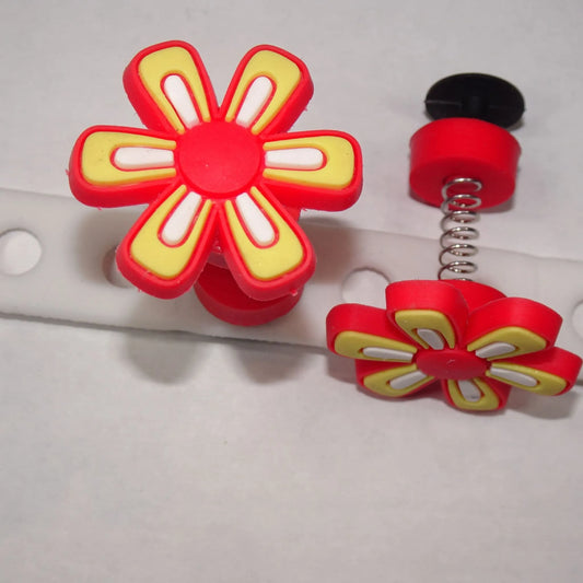 Spring shoe charm - Yellow/white flower SP10