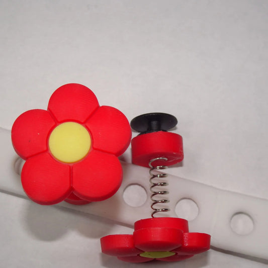 Spring shoe charm - Yellow dot flower SP11