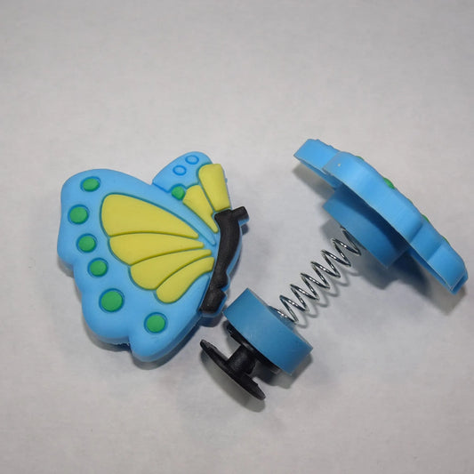 Spring shoe charm - Green spot butterfly SP38