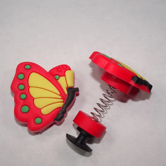 Spring shoe charm - Red wing butterfly SP40
