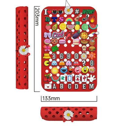Display pad - Silicone panel Red portable, roll up, wall display,