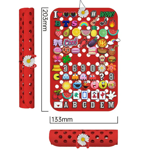 Display pad - Silicone panel Red portable, roll up, wall display,