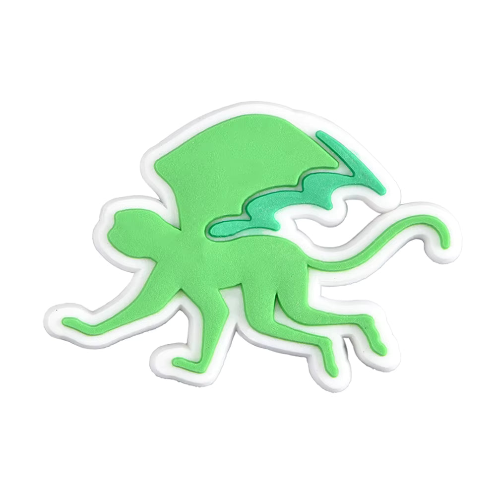 Green flying monkey shoe charm for Crocs inspired by Wizard of Oz winged monkeys — Halloween clog charm UK